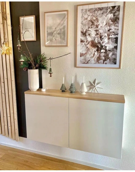 Ahşap detaylı dolap dresuar, konsol