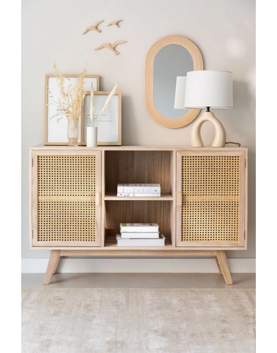 Ahşap hazeran kapak detaylı büfe, konsol