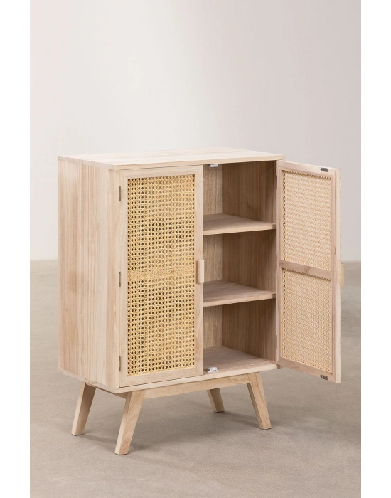 Ahşap hazeran kapak detaylı konsol dolap