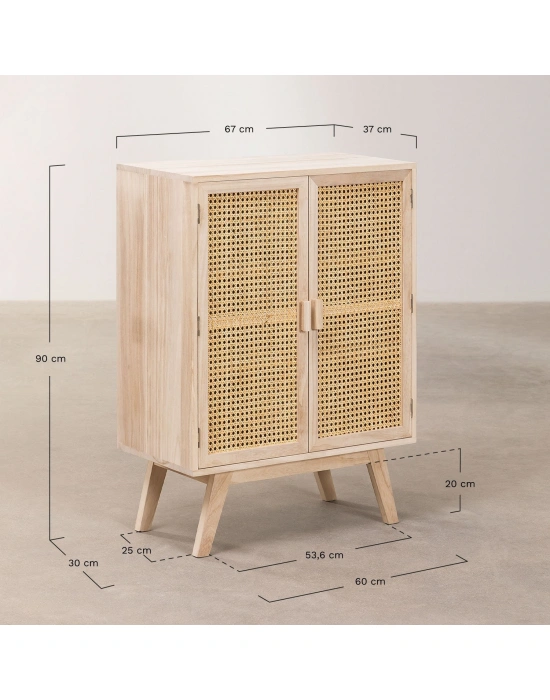 Ahşap hazeran kapak detaylı konsol dolap