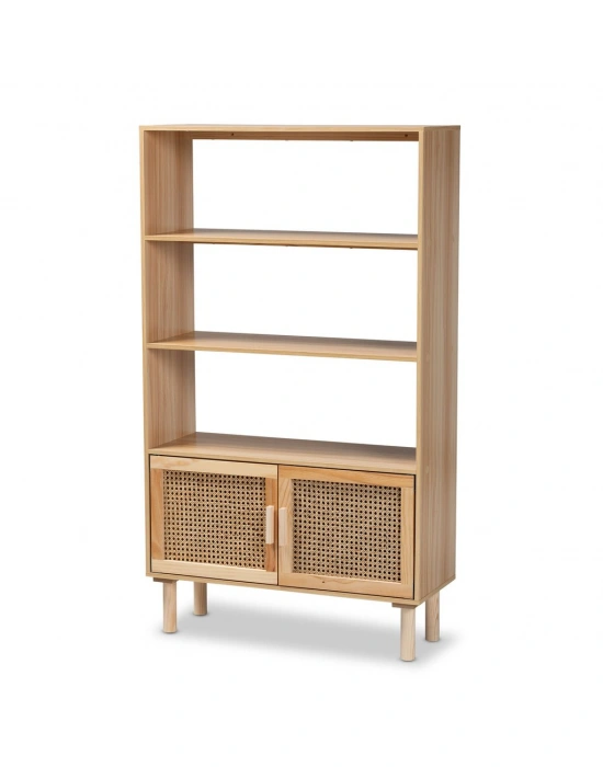 Ahşap hazeran kapak detaylı konsol kitaplık