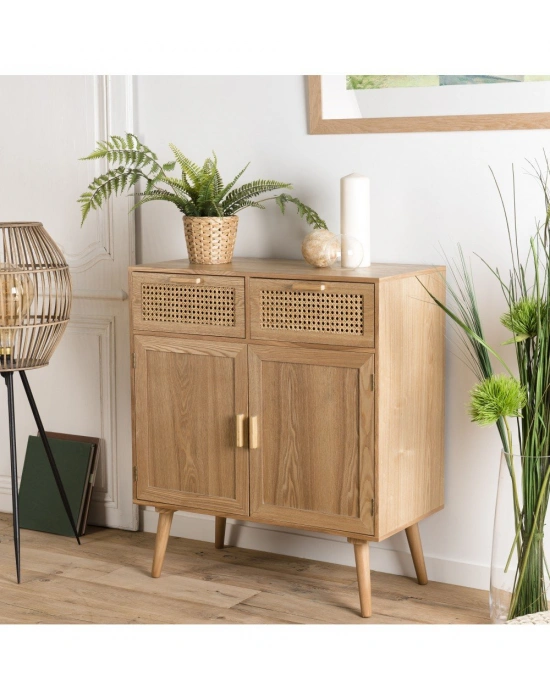 Çift çekmeceli hazeran detaylı western konsol