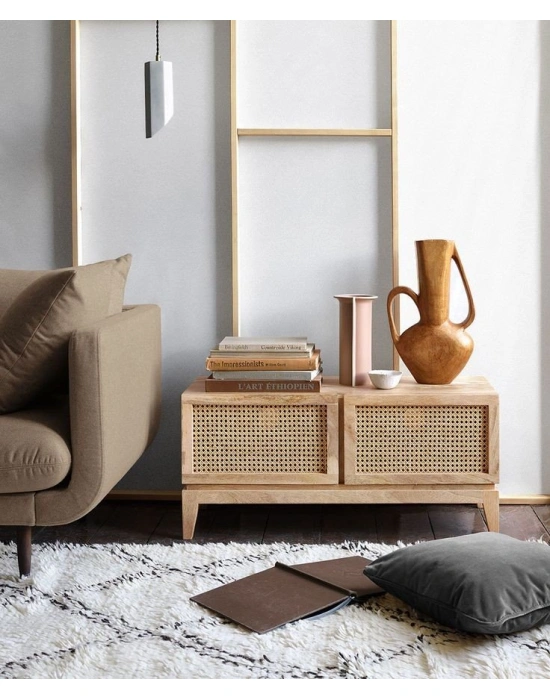 Hazeran kapak detaylı ahşap konsol