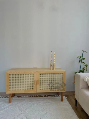 Hazeran kapak detaylı ahşap tv ünite