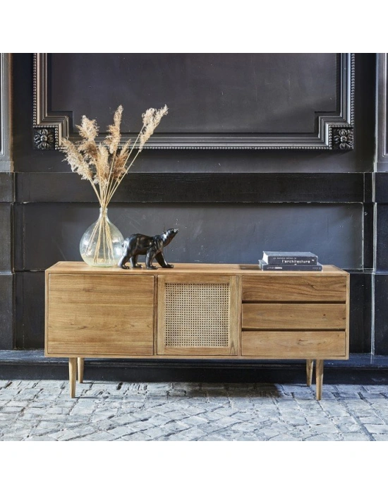 Masif ahşap iskandinav model konsol