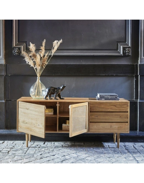 Masif ahşap iskandinav model konsol