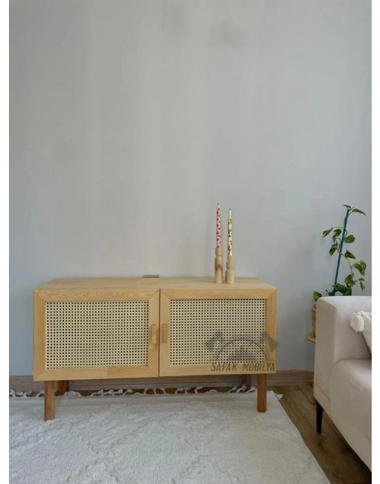 Hazeran kapak detaylı ahşap tv ünite