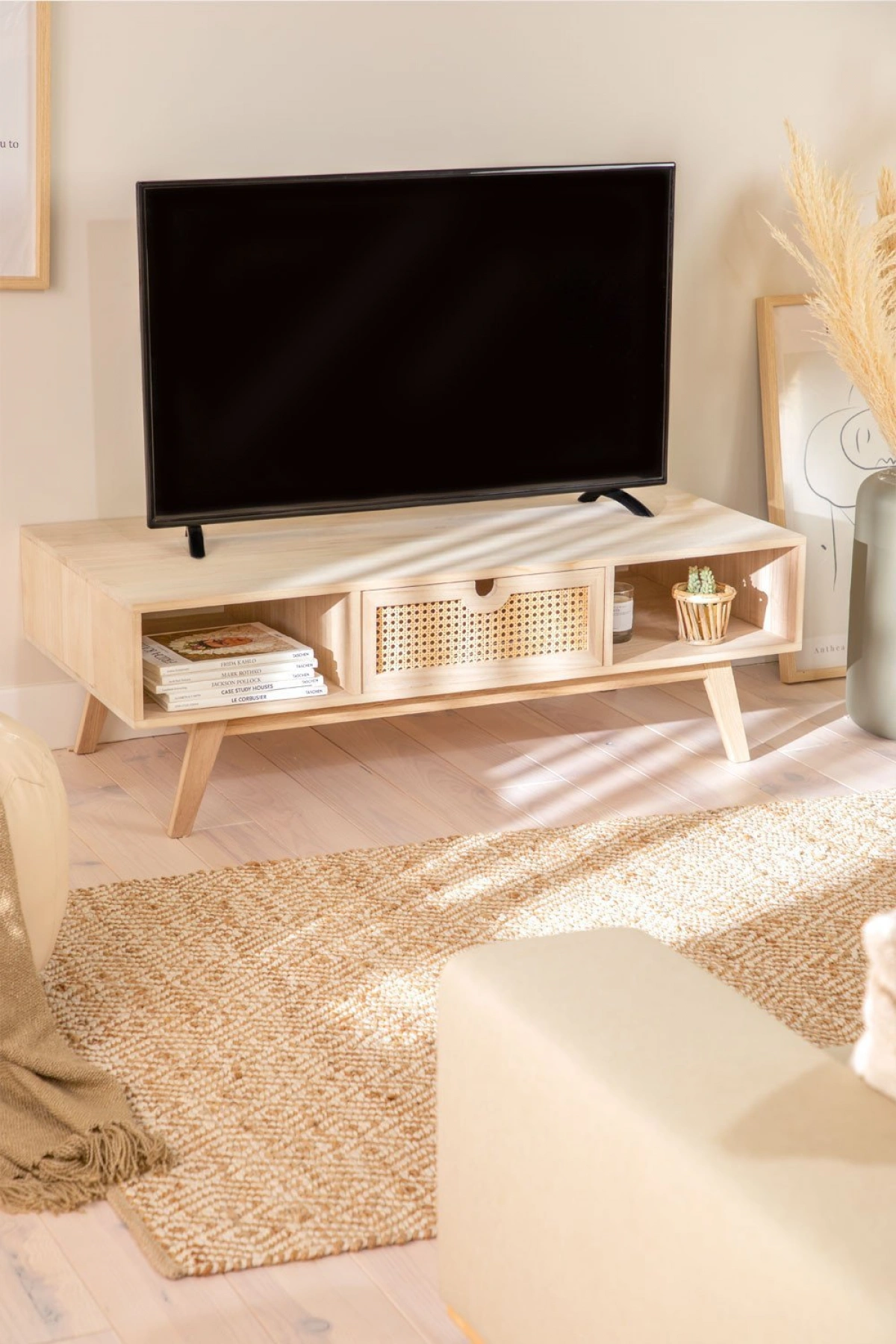 Hazeran Detaylı Masif Ahşap Çift Yönlü Free Çekmeceli Orta Sehpa 120x45x60 cm