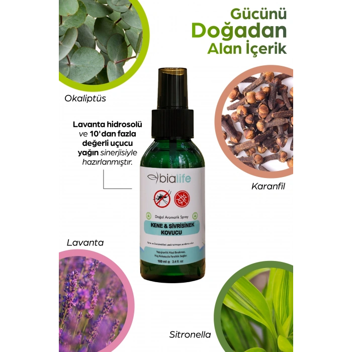 Kene & Sivrisinek Kovucu Doğal Aromatik Sprey 100 Ml - 12li Stand