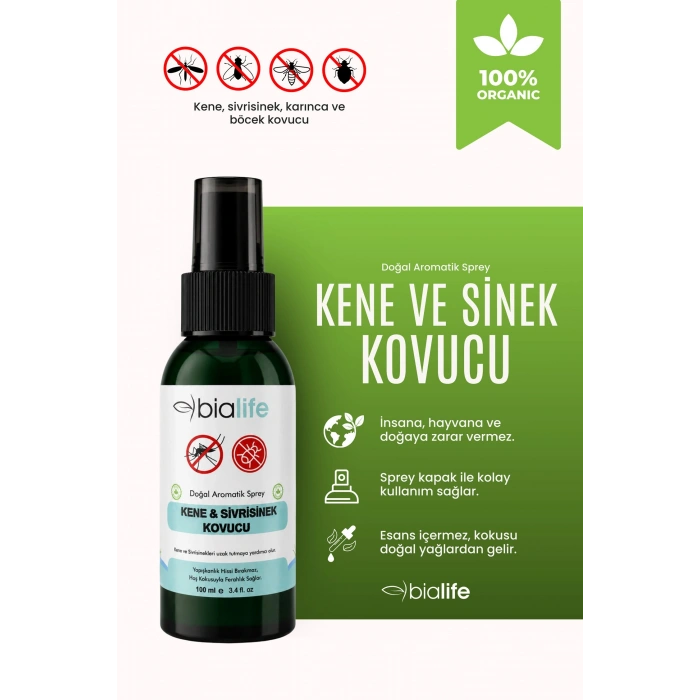 Kene & Sivrisinek Kovucu Doğal Aromatik Sprey 100 Ml - Doğal Sivrisinek Kovucu
