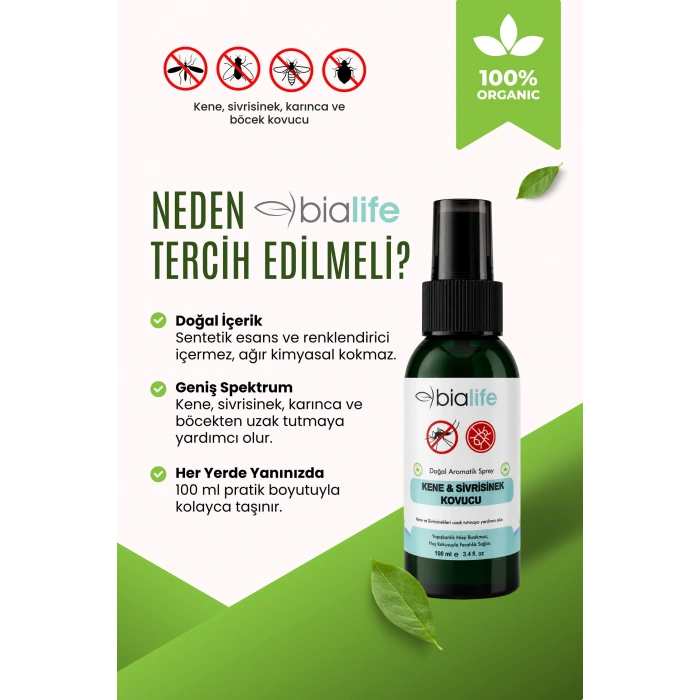 Kene & Sivrisinek Kovucu Doğal Aromatik Sprey 100 Ml - 12li Stand