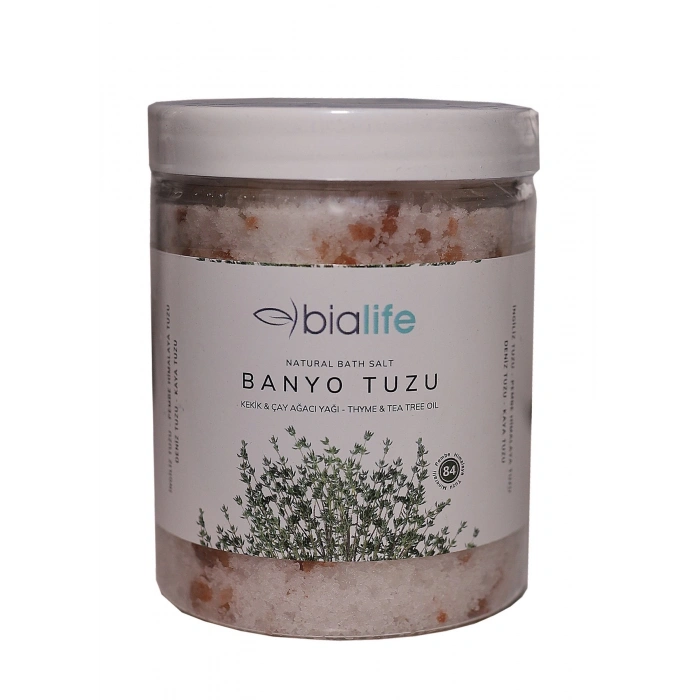 Kekik Ve Çay Ağacı Yağlı Doğal Banyo Tuzu (İngiliz Tuzu, Himalaya Tuzu, Deniz ve Kaya Tuzu) - 300 gr