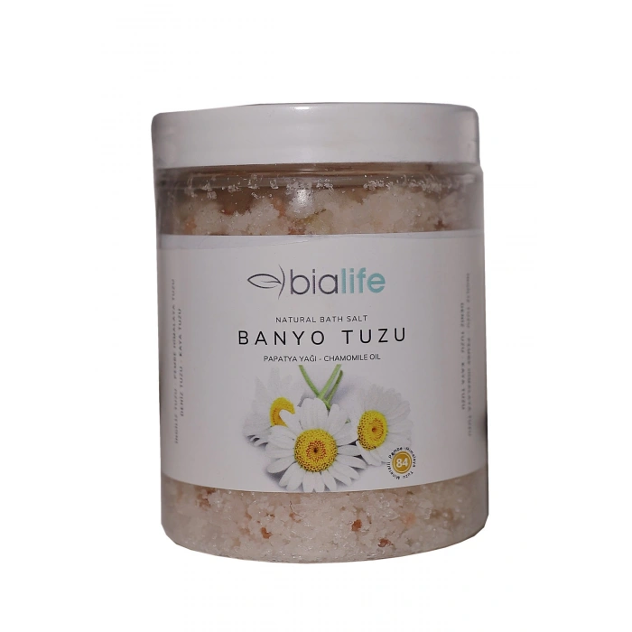Papatya Yağlı Doğal Banyo Tuzu (İngiliz Tuzu, Himalaya Tuzu, Deniz ve Kaya Tuzu) - 300 gr