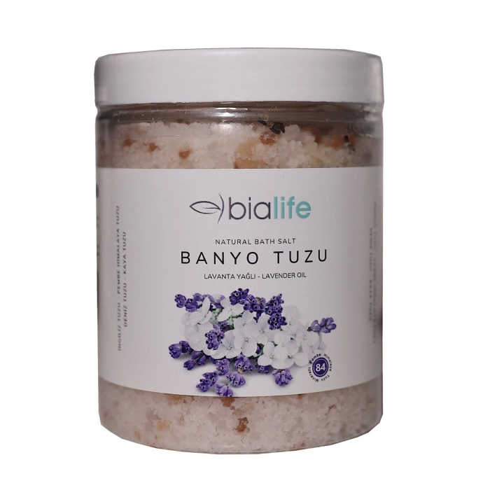 Lavanta Yağlı Doğal Banyo Tuzu (İngiliz Tuzu, Himalaya Tuzu, Deniz ve Kaya Tuzu) - 300 gr