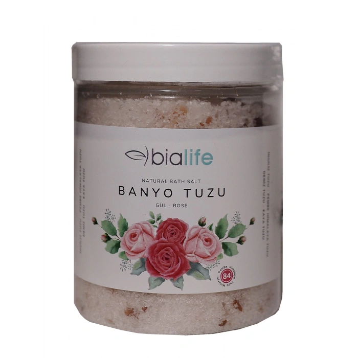 Gül Yağlı Doğal Banyo Tuzu (İngiliz Tuzu, Himalaya Tuzu, Deniz ve Kaya Tuzu) - 300 gr