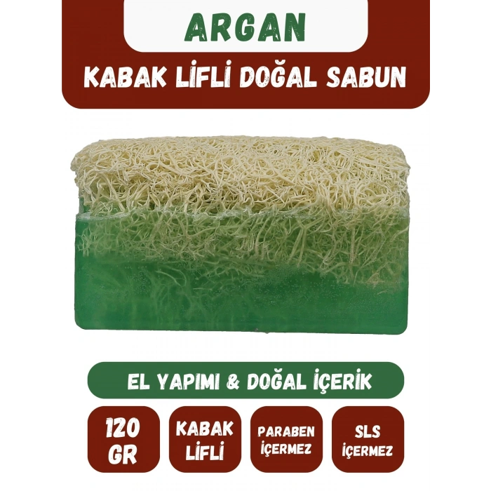 Doğal Kabak Lifli ARGAN Özlü Doğal Sabun (120 Gr) - Bialife
