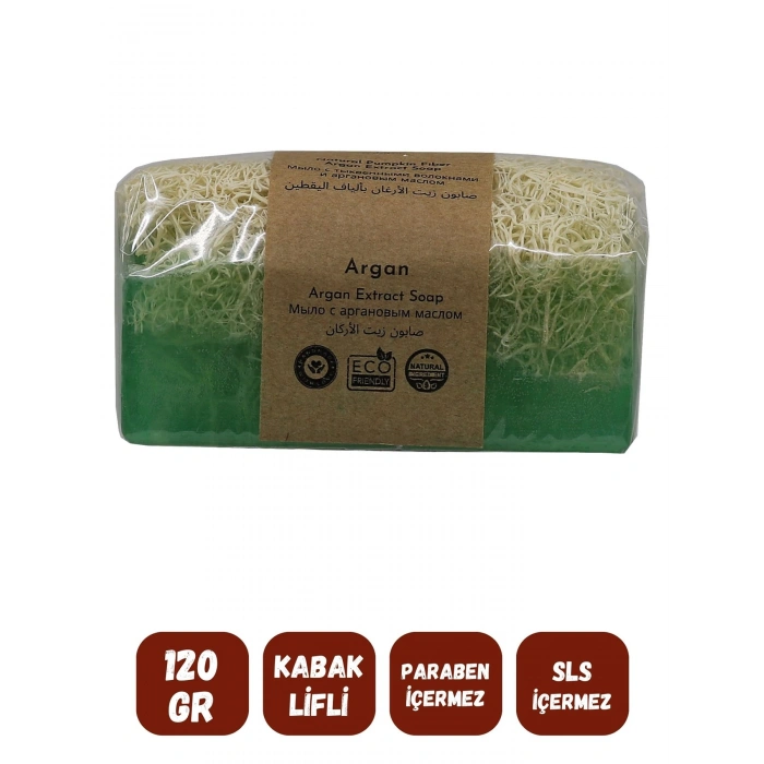 Doğal Kabak Lifli ARGAN Özlü Doğal Sabun (120 Gr) - Bialife