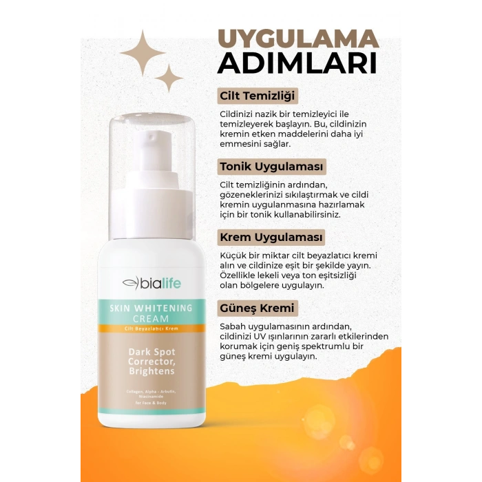 Cilt Beyazlatıcı Krem – Alpha Arbutin İhtivalı Ton Eşitleyici Krem - 50li Paket