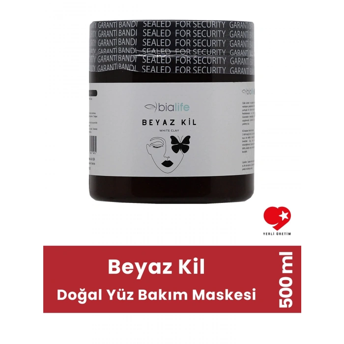 Beyaz Kil Doğal Yüz Bakım Maskesi 500 ML - Bialife