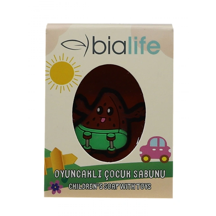 ÇİLEK Özlü El Yapımı Oyuncaklı Çocuk Sabunu - Bialife