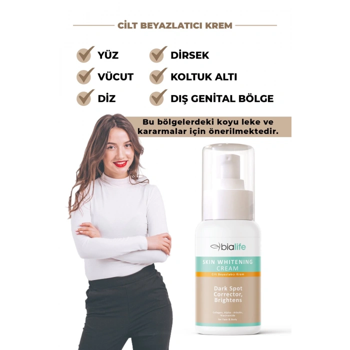 Cilt Beyazlatıcı Krem – Alpha Arbutin İhtivalı Ton Eşitleyici Krem - Bialife