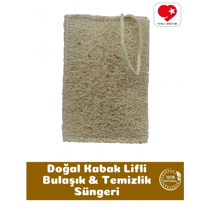 Doğal Kabak Lifli Bulaşık Süngeri - Temizlik Süngeri - Bialife