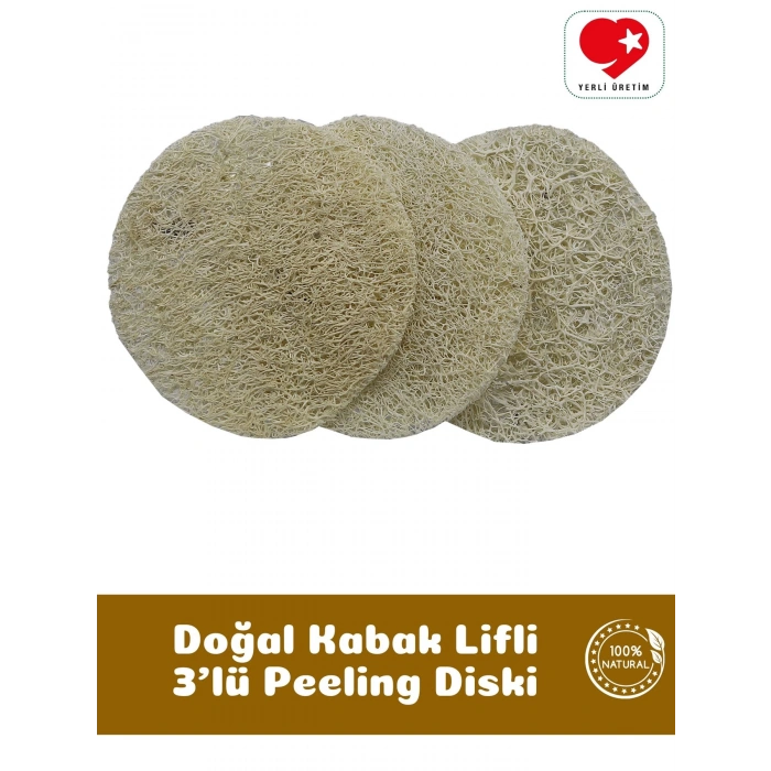 Doğal Kabak Lifli Peeling Diski 3lü Paket- Bialife