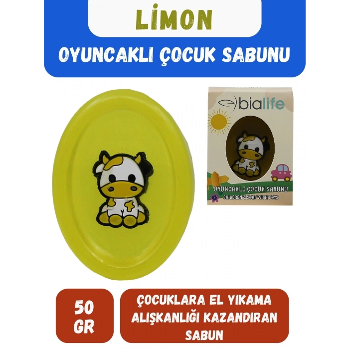 LİMON Özlü El Yapımı Oyuncaklı Çocuk Sabunu - Bialife