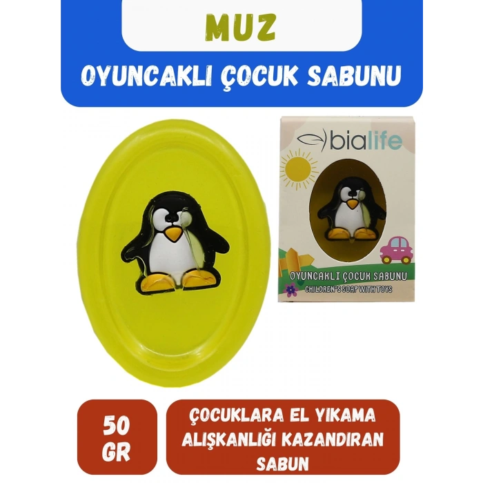 Muz Özlü El Yapımı Oyuncaklı Çocuk Sabunu - Bialife
