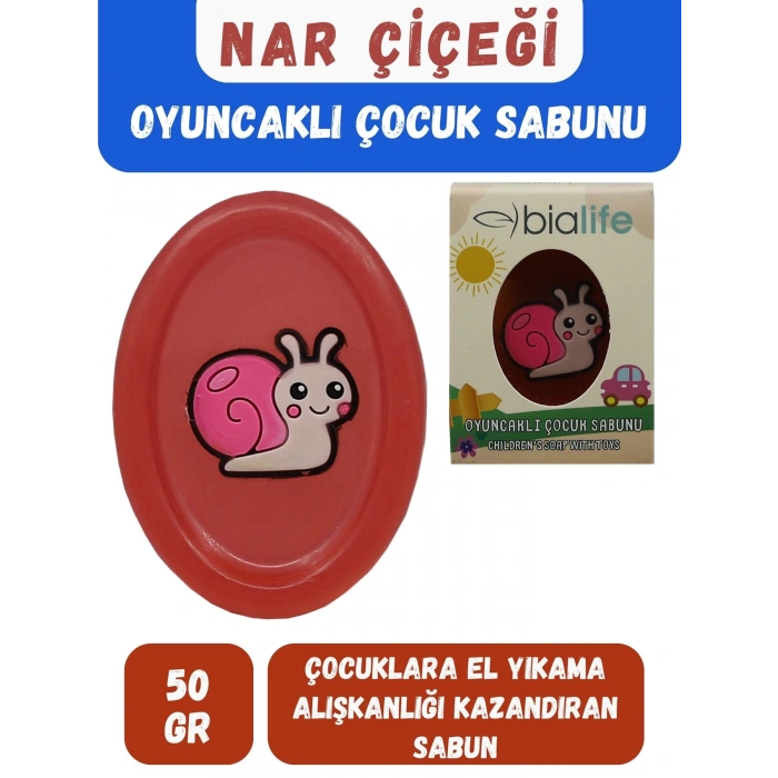 NAR ÇİÇEĞİ Özlü El Yapımı Oyuncaklı Çocuk Sabunu - Bialife
