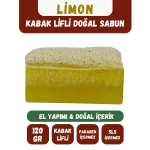 Doğal Kabak Lifli LİMON Özlü Doğal Sabun (120 Gr) - Bialife