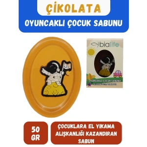ÇİKOLATA Özlü El Yapımı Oyuncaklı Çocuk Sabunu - Bialife