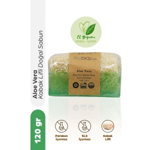 Doğal Kabak Lifli ALOE VERA Özlü Doğal Sabun (120 Gr) - Bialife