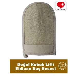 Doğal Kabak Lifli Battal Eldiven Kese - Banyo Duş Kesesi - Bialife