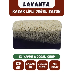 Doğal Kabak Lifli LAVANTA Özlü Doğal Sabun (120 Gr) - Bialife