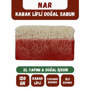 Doğal Kabak Lifli NAR Özlü Doğal Sabun (120 Gr) - Bialife