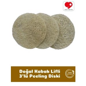 Doğal Kabak Lifli Peeling Diski 3lü Paket- Bialife