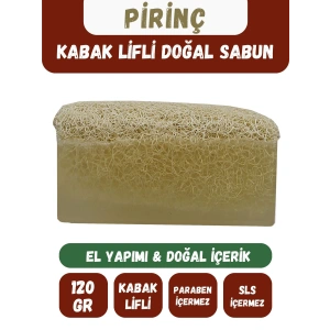 Doğal Kabak Lifli PİRİNÇ Özlü Doğal Sabun (120 Gr) - Bialife
