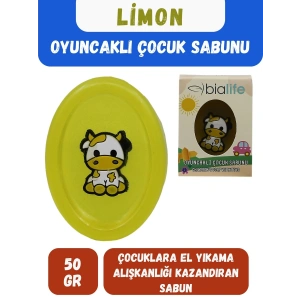 LİMON Özlü El Yapımı Oyuncaklı Çocuk Sabunu - Bialife