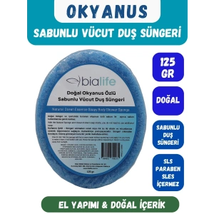 OKYANUS Özlü Doğal El Yapımı Sabunlu Vücut Duş Süngeri - Bialife