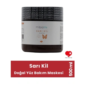 Sarı Kil Doğal Yüz Bakım Maskesi 500 ML - Bialife