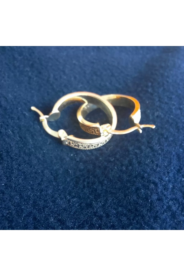 Dokuma Desen Küpe 14 Ayar