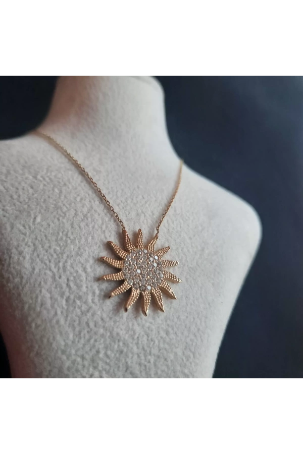 Güneş Kolye 14 Ayar