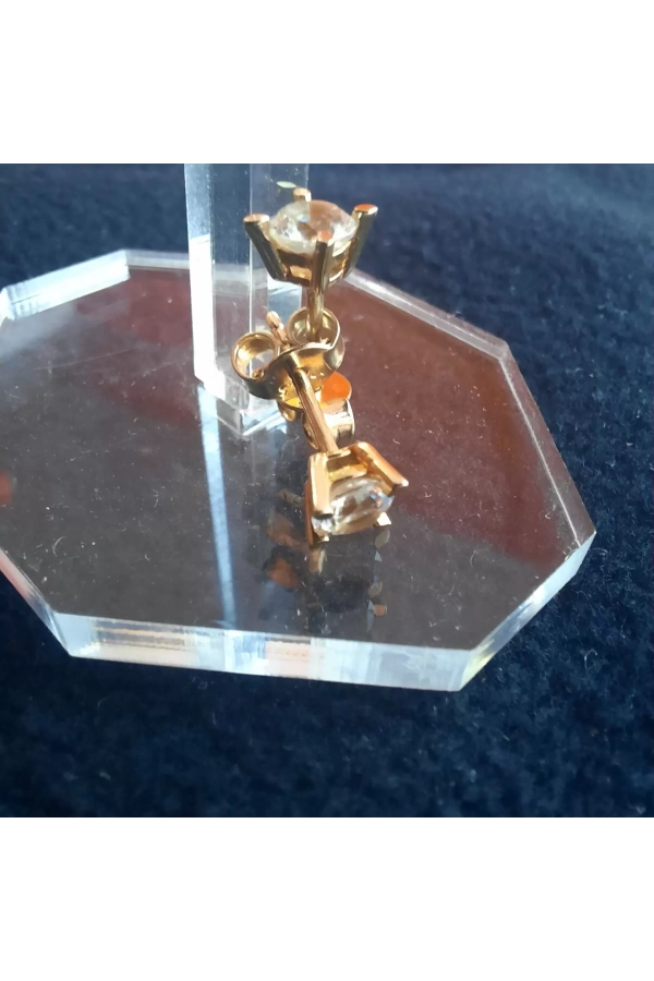 Taşlı Küpe 14 Ayar