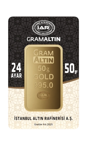 50 Gram 24 Ayar İAR Külçe Altın