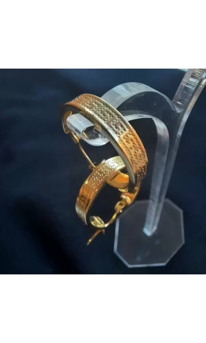 Dokuma Desen Küpe 14 Ayar