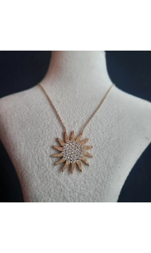 Güneş Kolye 14 Ayar