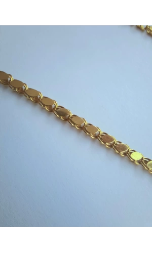 Pullu Altın Zincir 14 Ayar 62 cm.