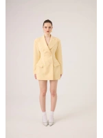 Belden Oturmalı Galina Blazer Ceket Sarı