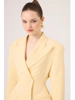 Belden Oturmalı Galina Blazer Ceket Sarı